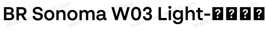 BR Sonoma W03 Light字体转换